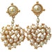 CHANEL Exquisite Pearl Hearts Earrings for Pierced Ears