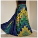 Down by the Reef - Long African Patchwork Skirt, Long Tribal Boho skirt, Ooak Bargello skirt, Handmade, can fit sizes - S to XL, tall