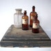 Vintage Wood Column Base / Architectural Salvage / Distressed