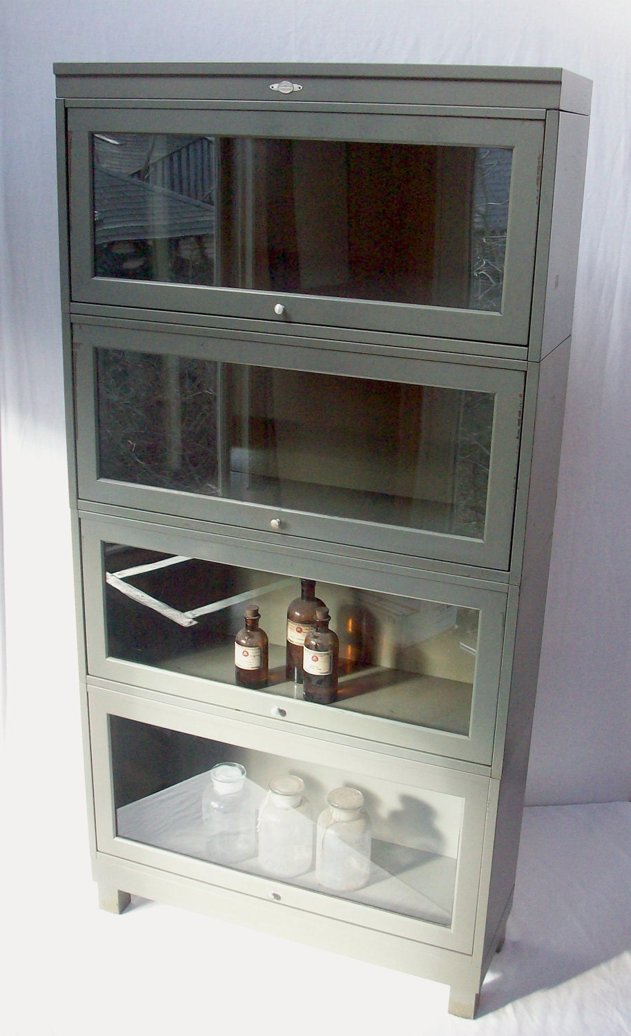 RESERVED for Teresa / Vintage Bookcase / Metal Lawyers