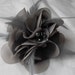 Shades of Grey, Hair Flower, Silk Chiffon, Grey netting, Feather Flower Fascinator, Style A080