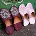 Moroccan Babouche Slippers with Sequences- Les Etoiles