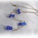 Cobalt Blue Beach Glass Necklace Sterling Silver