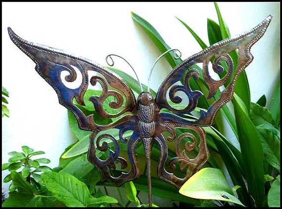 Metal Plant Stake Butterfly Garden Plant Stick Garden Art Metal Plant Stake Butterfly Garden Plant Stick Garden Art