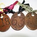 Brass Number Tag Double Sided TWO LEFT: 369, 216