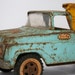 Old Blue Tonka Truck with Yellow Car Carrier