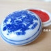 Ink pad in blue and white porcelain