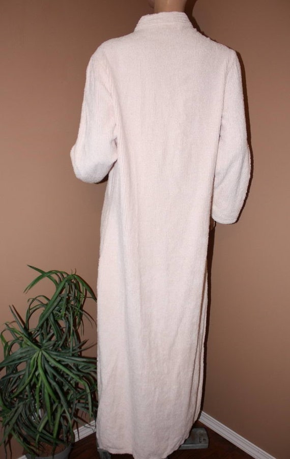 Vintage Chenille Zip Front Robe Housecoat Gown Beth Michaels