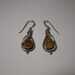 Vintage Sterling Silver & Genuine Amber Earrings Jewellery Rennie Mackintosh Style