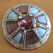Vintage 50s Scottish Celtic Silver Purple Amethyst & Blue Stone Inlay Miracle Brooch Pin Britain Scotland