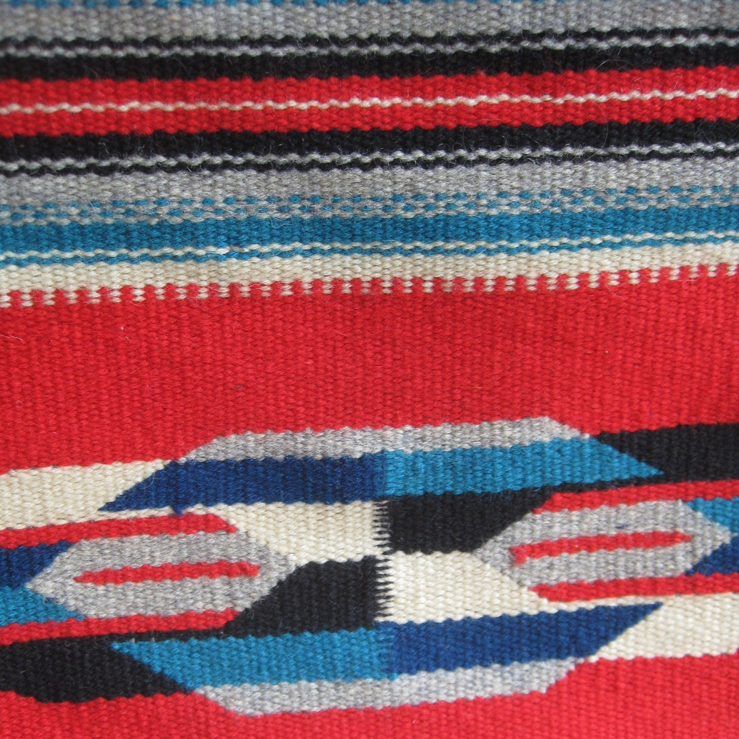 Vintage Native American Indian CHIMAYO Wool Blanket Fabric
