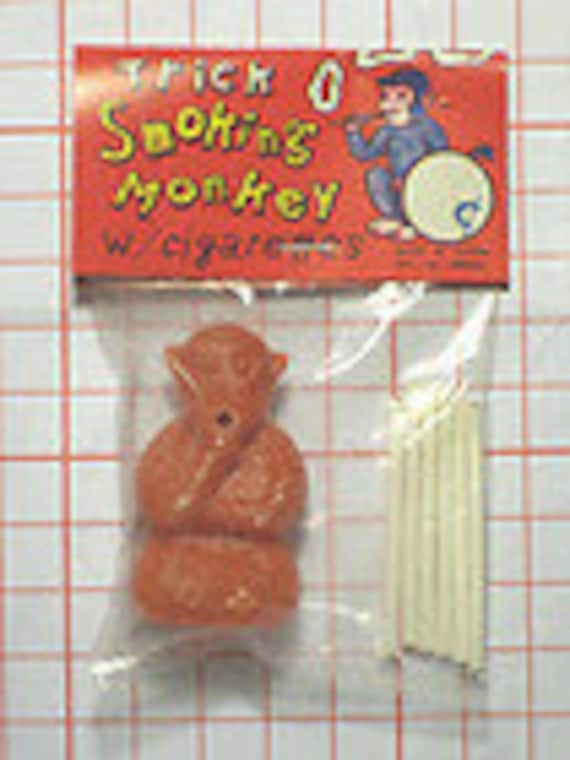 smoking toy monkey