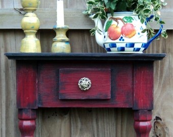 Primitive Wall Display, Rustic Farm House Shelf, Wall Art