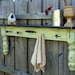 Farmhouse Display Shelf, Towel Bar, Coat Rack Up Cycled Coffee Table MUSTARD YELLOW