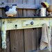 Primitive Farmhouse Style Display Shelf, Towel Bar Or Coat Rack, Mustard Yellow MADE TO ORDER