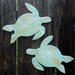RESERVED For EMILYGOODALL Rustic Wooden Sea Turtles, Beach-y, Casual Cottage Decor, Up Cycled Weathered Wood Planks