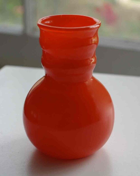 Items Similar To Mod Orange Vase On Etsy