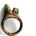 Rough Green Ruby Organic Copper Ring (7-7.5)
