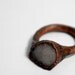 Shimmer Cream White Agate Druzy Organic Copper Ring (6-6.5)