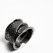 Modern Organic Fold Formed Sterling Silver Hand Hammered Ring. Statement Ring. (7.5-8)