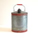 Vintage Old Ironsides Galvanized Metal 5 Gallon Gas Can