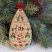 Christmas Ornament Sheet Music Joy Holly Candy Cane Red and Green