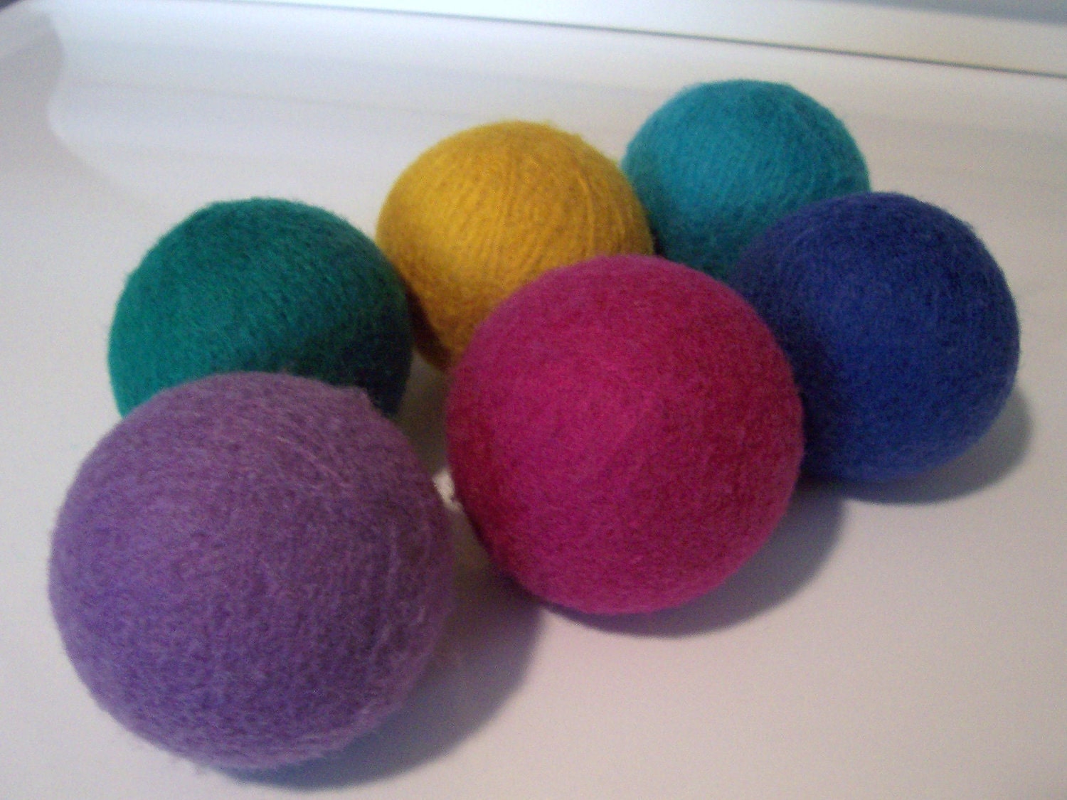 Wool Dryer Balls Set of 6 Scented or Unscented by amieq on Etsy