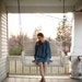 Silk/Linen Blue Henriette Dress ON SALE