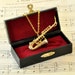 Alto Saxophone Necklace in Case - Music Necklace - Saxophone Jewellery