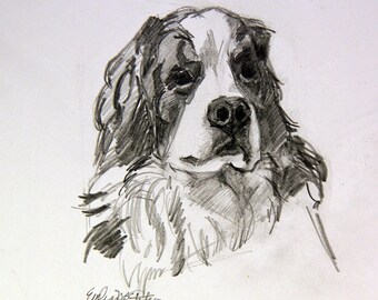 Custom Pet Portrait Graphite on Paper