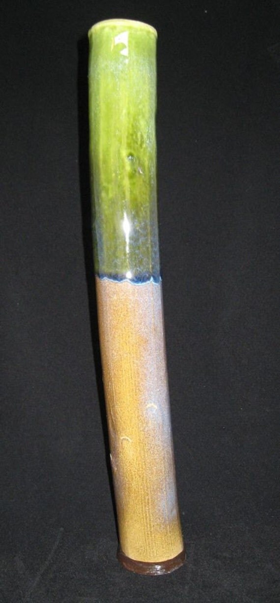 Large Hand Built Ceramic Rain Stick