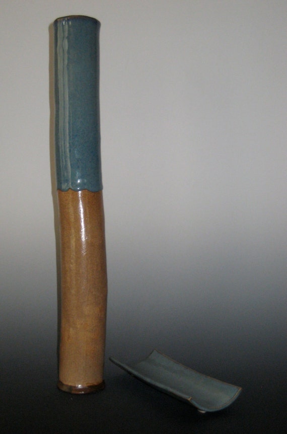 Large Hand Built Ceramic Rain Stick by muddwoman on Etsy