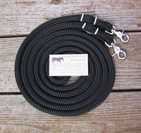 9' Double Braided Yacht Rope Loop Roping Reins by RoseLodgeEquine2