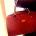 Pierre Cardin Satchel Burgundy Logo Bag
