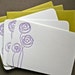 Purple Flower Letterpress Notecards Set of 3