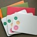 Button Letterpress Notecards Set of 3