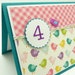 Girl's 4th Birthday Card, Little Girl's Fourth Birthday Card, Colorful Bird Card, Girl's Greeting Card, Handmade Paper Card