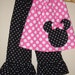Minnie Mouse pink polka dot swing top and ruffled pants (available in sizes 5 or 6 )
