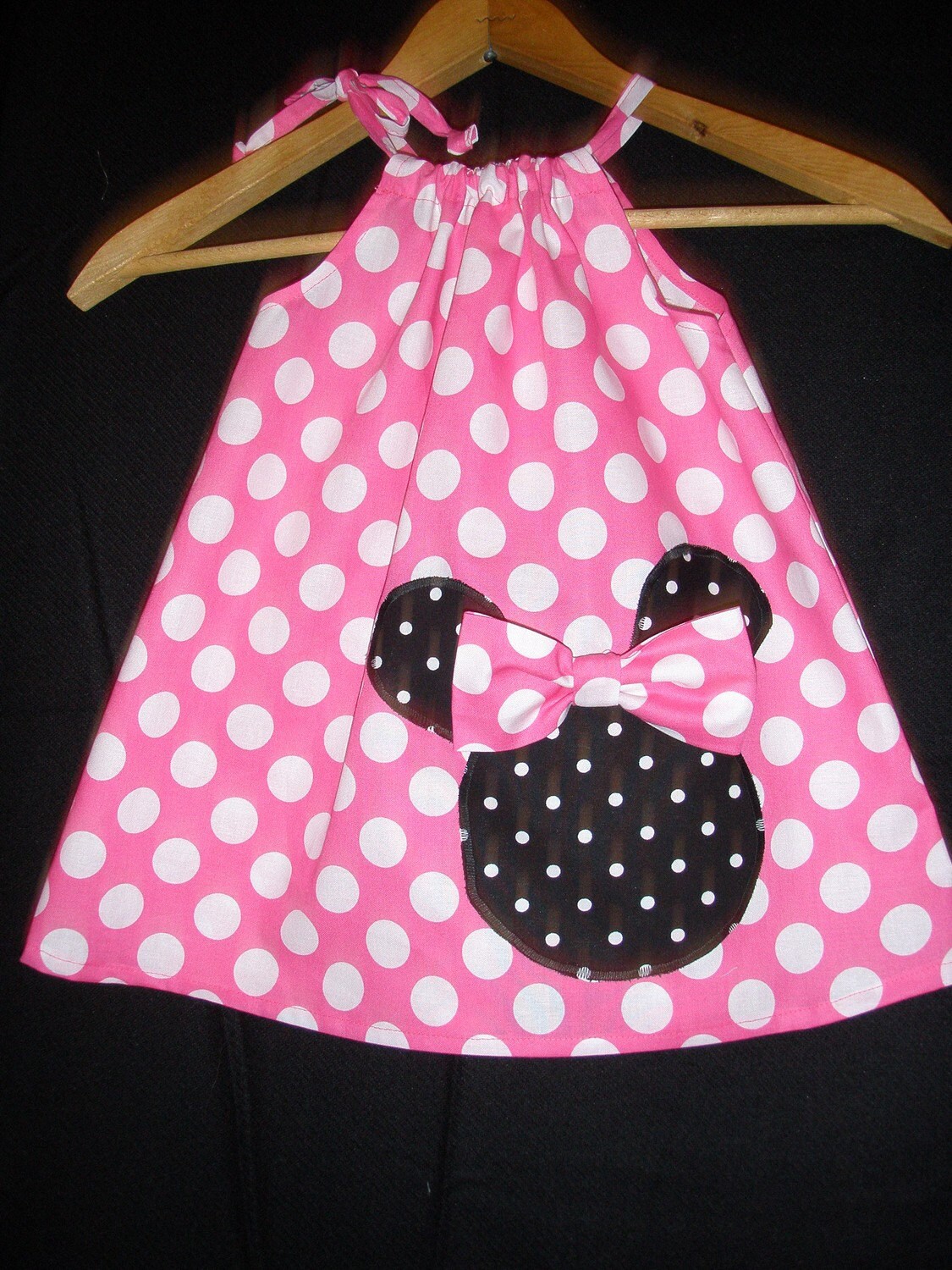 Minnie Mouse pink polka dot Swing dress with matching doll