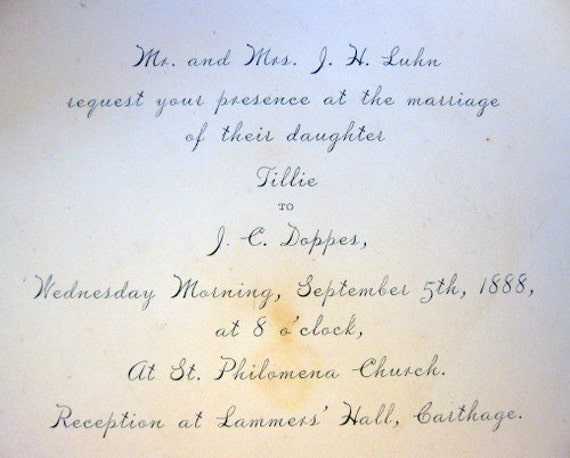 Victorian Era Wedding Invitations 5