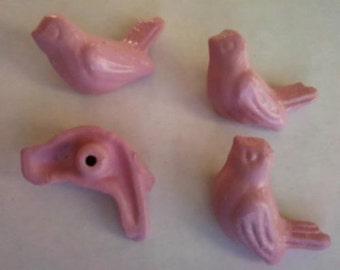 4 Cast Iron BIRD KNOBS - Cabinet/ Drawer Knobs - Set of 4 Your Color Choice