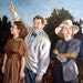 July 4th, framed oil on panel 20"x20"x.5" inches by Kenney Mencher