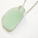 18 Inch Necklace Genuine Seaglass Pretty Seafoam Silver Plated Chain