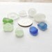Genuine Sea Glass Beads or Charms Fits Pandora Style Clasp 5mm Holes - 9 pc