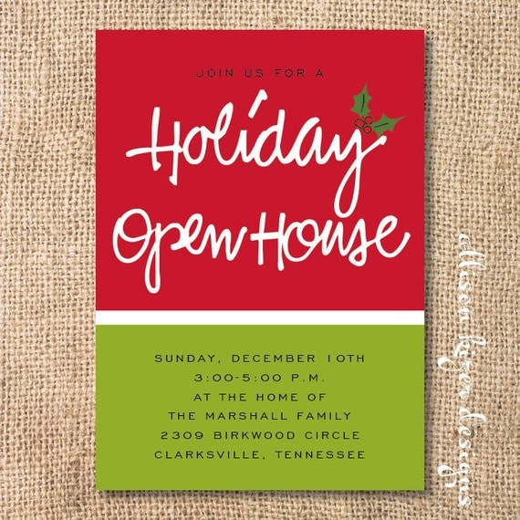Free Holiday Open House Invitations Templates 2