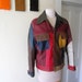 1960s mens leather PATCHWORK jacket MEDIUM Mexico Rugged