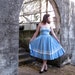 1950s dress and bolero jacket DREAMY cotton blue with white fringe 50s dress SPANISH style Spring S
