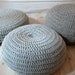 Floor Cushion Crochet-silver gray