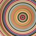 Earthy Stripes Plate 10" Hand Painted Stripes Concentric Circles Dinnerware