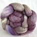 hand painted roving, fiber merino, camel, silk combed top